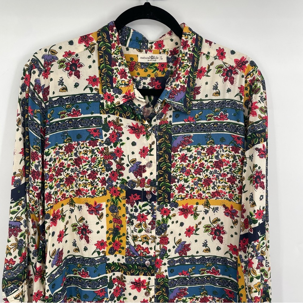 NATURAL LIFE Colorful Floral Long Sleeve Dress - Picture 5 of 14